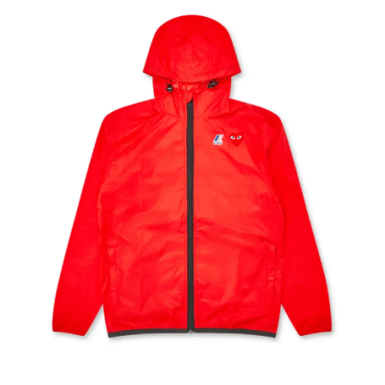 CDG K-Way Zip Red Jacket