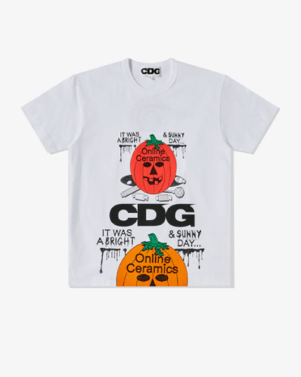 CDG Online Ceramics Pumpkin Tee White