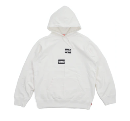 Supreme x Comme des Garçons Split Box Logo Hoodie – White