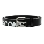 Comme Des Garçons Leather Wallet Logo-Print Belt