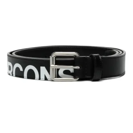 Comme Des Garçons Leather Wallet Logo-Print Belt