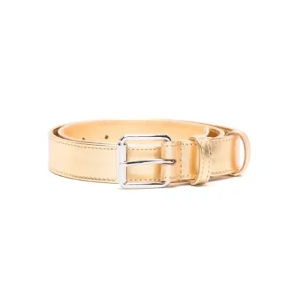Comme Des Garçons Wallet Belt Metallic Leather Gold-Tone