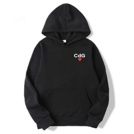 Comme des Garçons PLAY Printed Heart Hoodie Black
