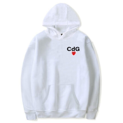 Comme des Garçons PLAY Printed Heart White Hoodie