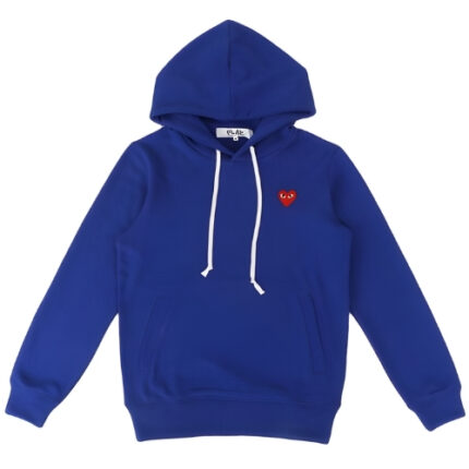 Comme Des Garcons Play Pullover Blue Hoodie