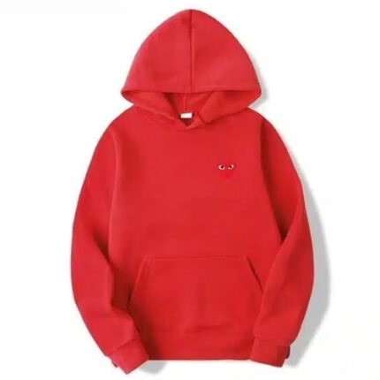 Comme des Garçons Small Heart Hoodie Red