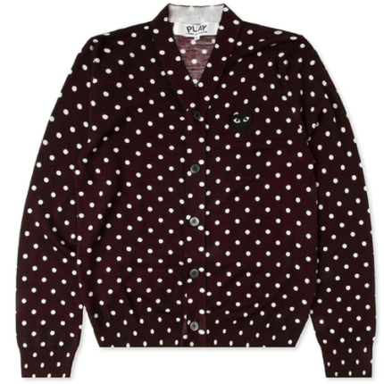 Comme des Garçons Play Polka Dot Sweater Cardigan
