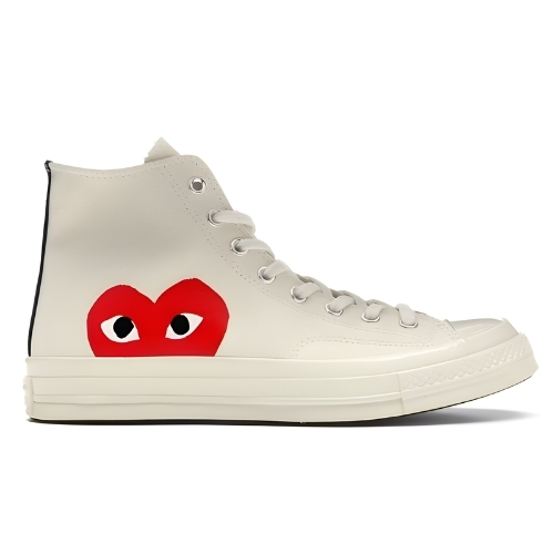 CDG Play x Converse Chuck Taylor All Star High White