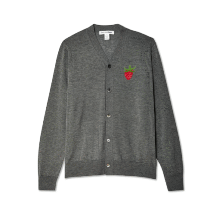 Cdg Shirt X Brett Westfall Mid Strawberry Cardigan Grey
